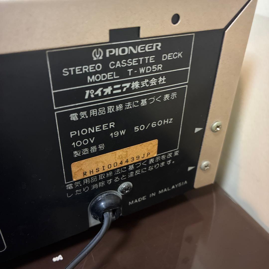 Pioneer T-WD5R ダブルカセットデッキ