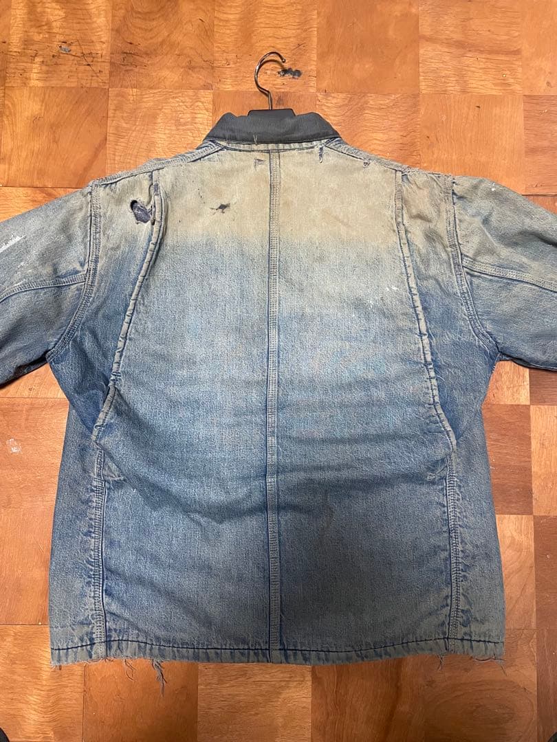 カーハート　チョアコート　デニム ボロ