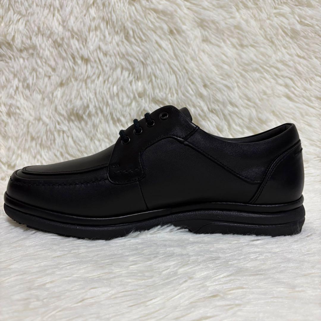 【タグ付】 アシックス Pedala レザースニーカー ブラック 24.5 4E