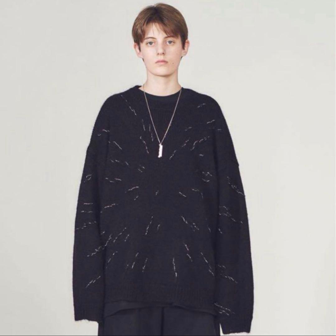 LAD MUSICIAN　モヘア　花火　ニット　セーター　ブラック