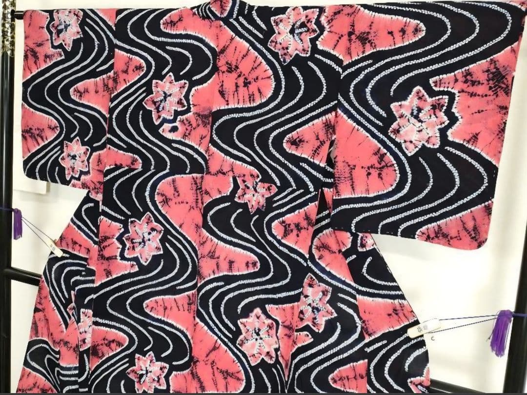 【24時間以内発送】 夏物 浴衣 有松鳴海絞り 新品未使用 竜田川 綿