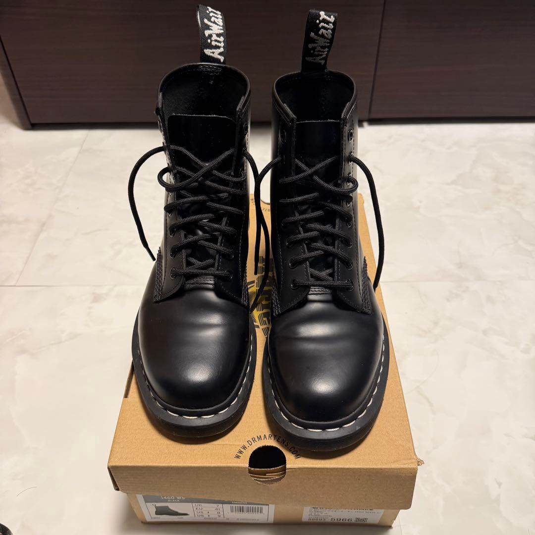 ドクターマーチン 8ホールブーツ UK7 26cm ホワイトステッチ