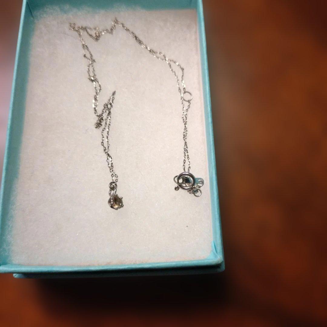 PL850チェーンあずきネックレスブラウンダイヤ 0.15ネックレス