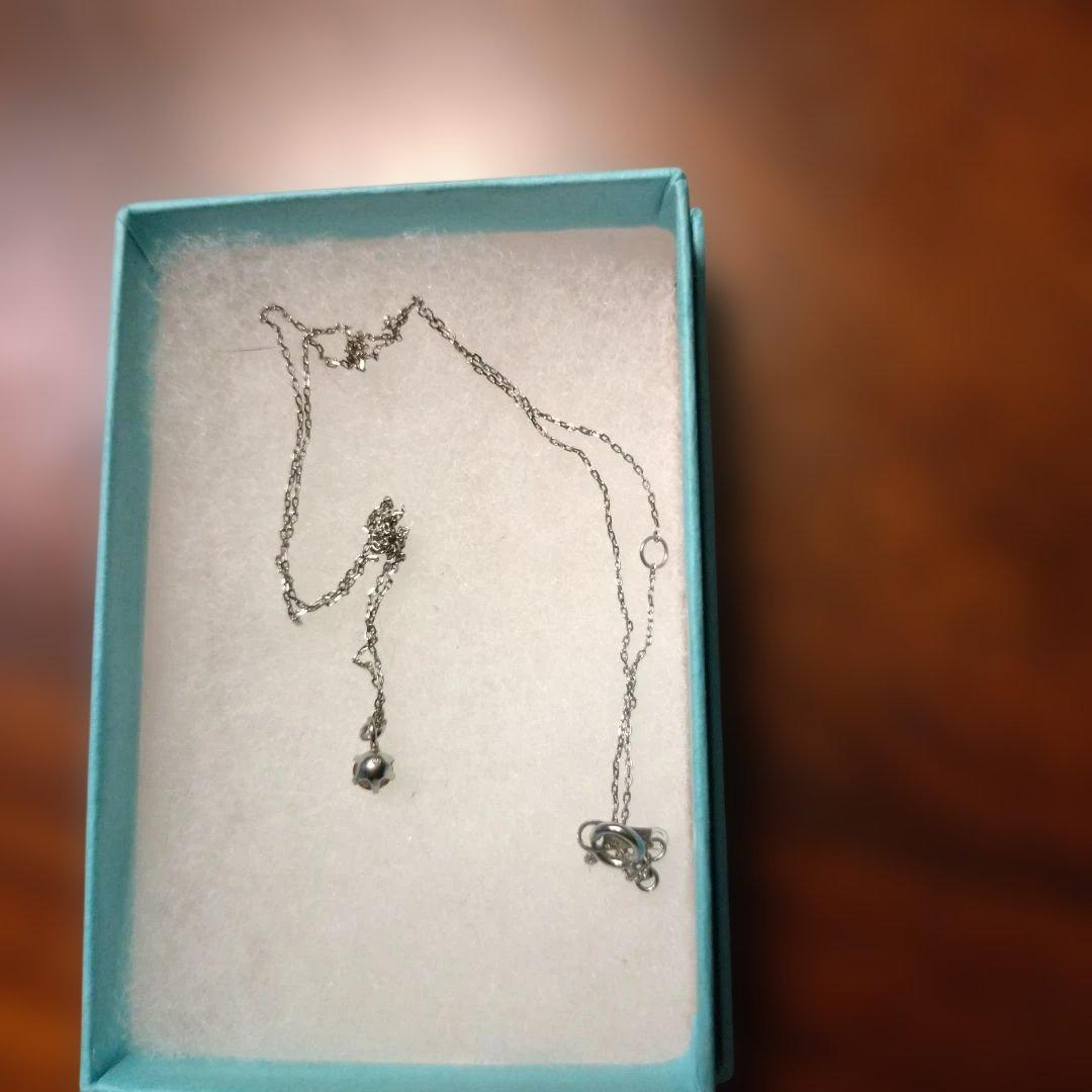 PL850チェーンあずきネックレスブラウンダイヤ 0.15ネックレス