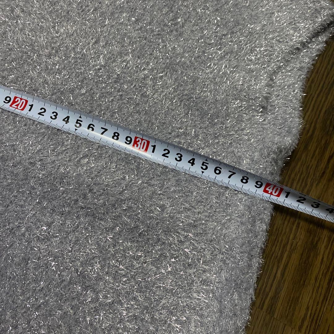 新品未使用　ジャスグリッティー　ラメニットアンサンブル　グレー2