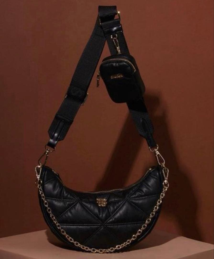 【WEB限定】マルチウェイムーンバッグ snidel A 合皮ブラック