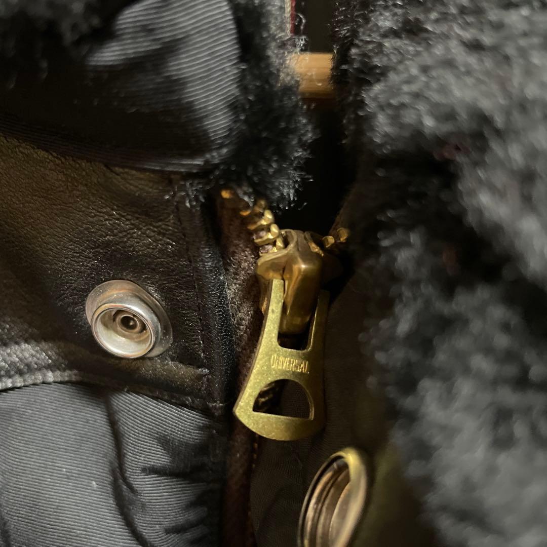 SUGAR CANE 東洋エンタプライズ／ボア付きレザーヨークダウンベスト