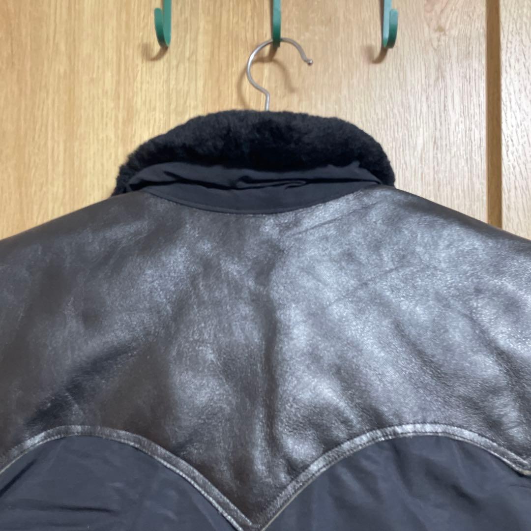 SUGAR CANE 東洋エンタプライズ／ボア付きレザーヨークダウンベスト