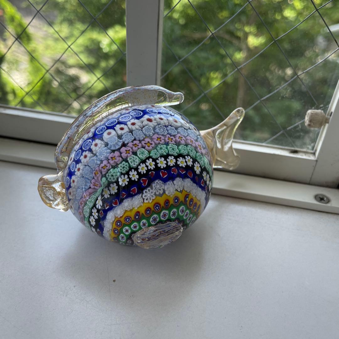 レア　ムラーノ　ベネチアンガラス　ミルフィオリ　魚