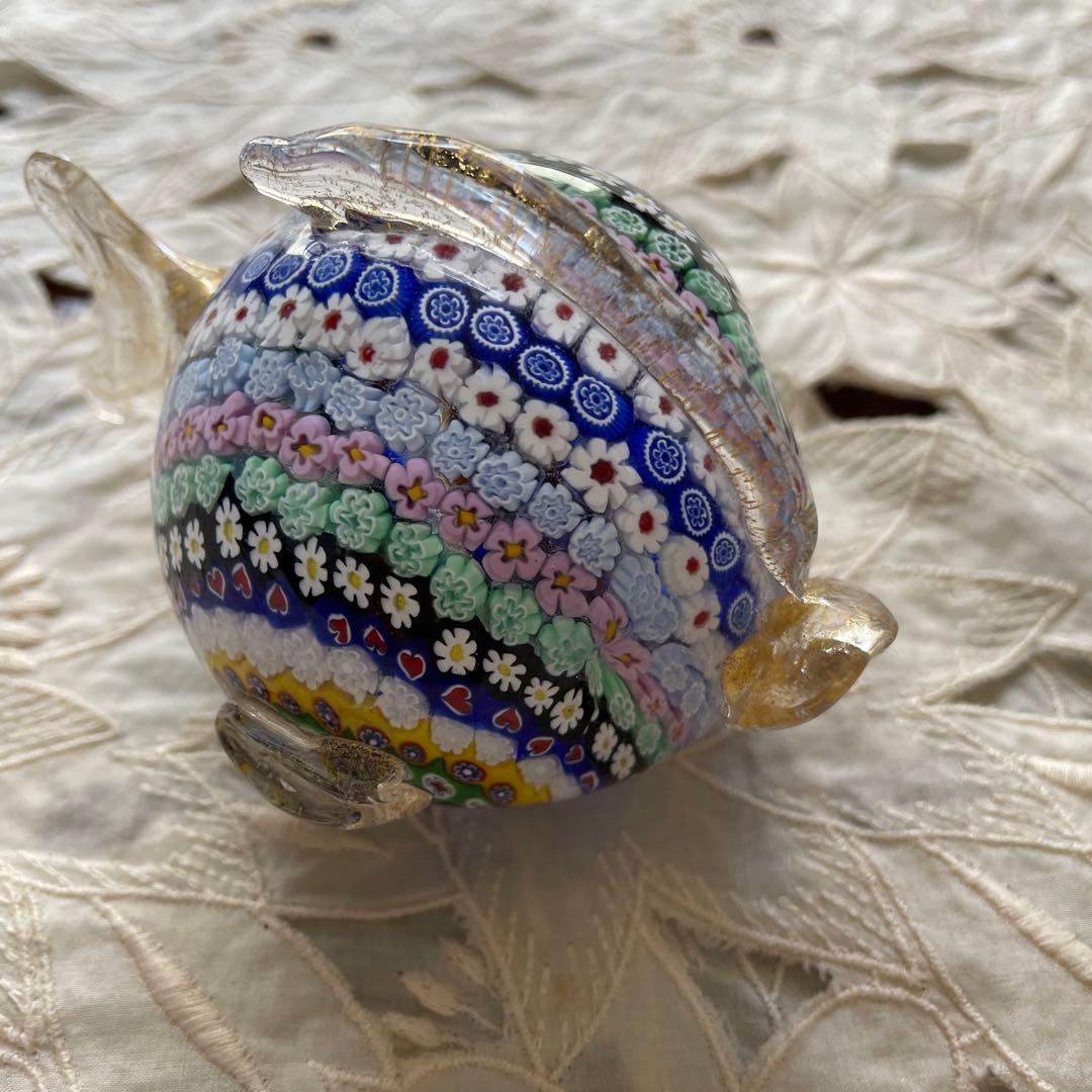 レア　ムラーノ　ベネチアンガラス　ミルフィオリ　魚