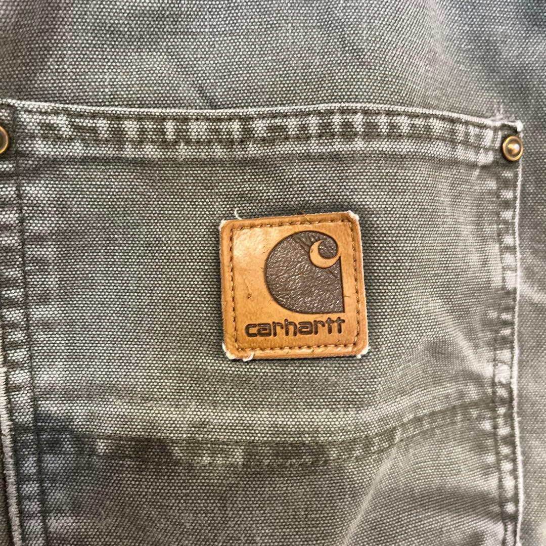 Carharttダブルニー B136 MOS W33L34　人気のモスグリーン