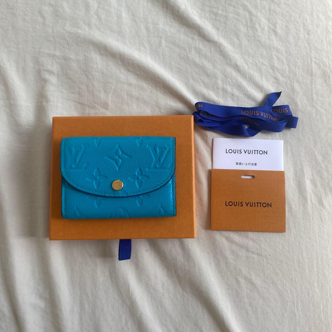 ルイヴィトン　ロザリ　ターコイズブルー　アンプラント　ポルトモネロザリ
