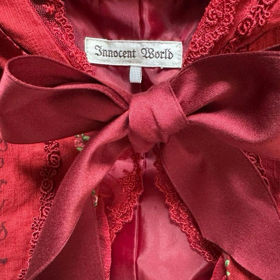 Innocent World♥︎赤ずきん柄ヨークレースJSK＆フードケープ 赤