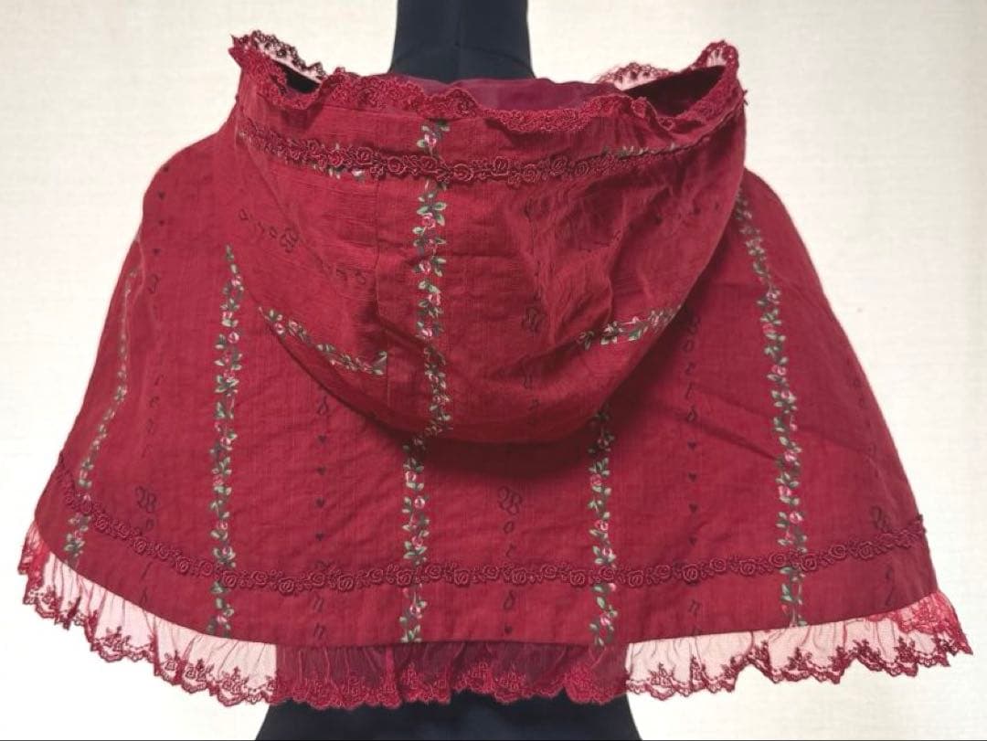 Innocent World♥︎赤ずきん柄ヨークレースJSK＆フードケープ 赤