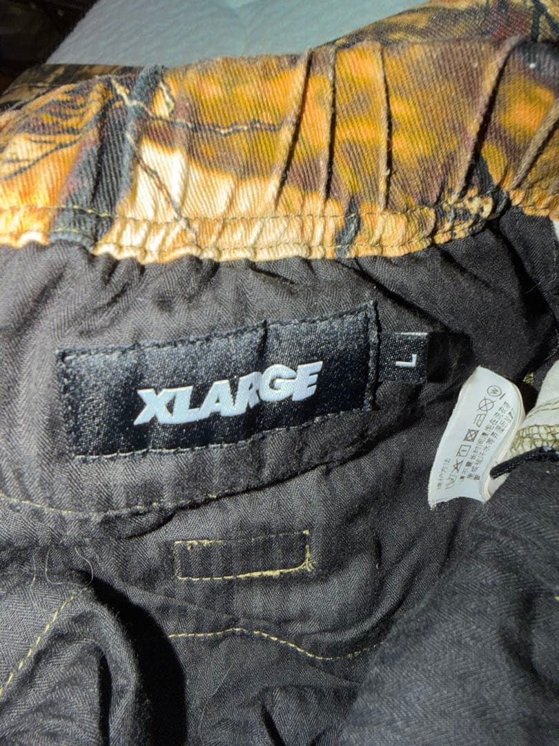 XLARGE 迷彩 カーゴパンツ リアルツリー柄 サイドポケット付き