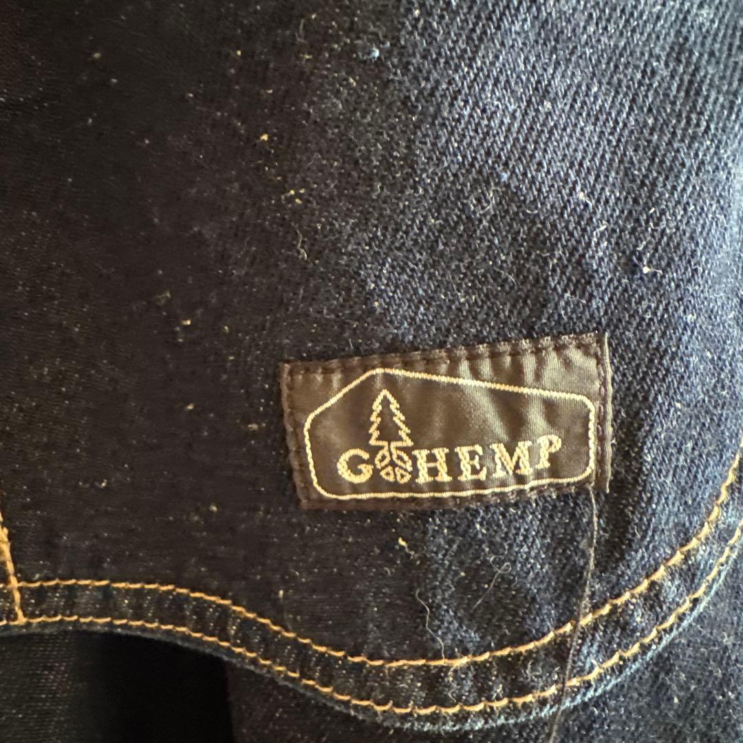 GOHEMP ダークブルー デニムオーバーオール