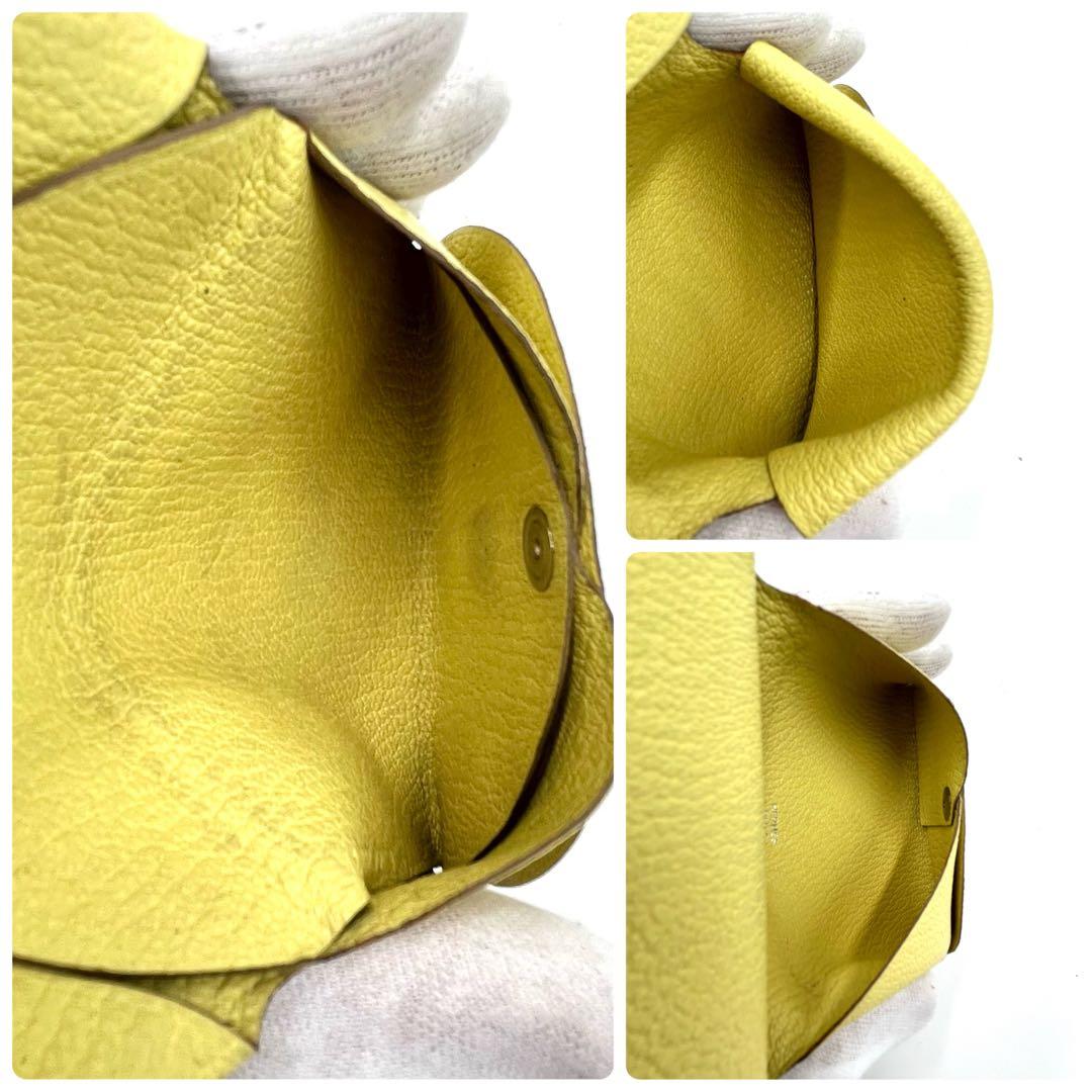 HERMES エルメス　カルヴィデュオ イエロー シェーブル