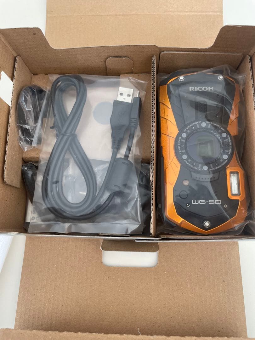RICOH WG-50 ブラック デジタルカメラ 防水 32GB メモリーカード