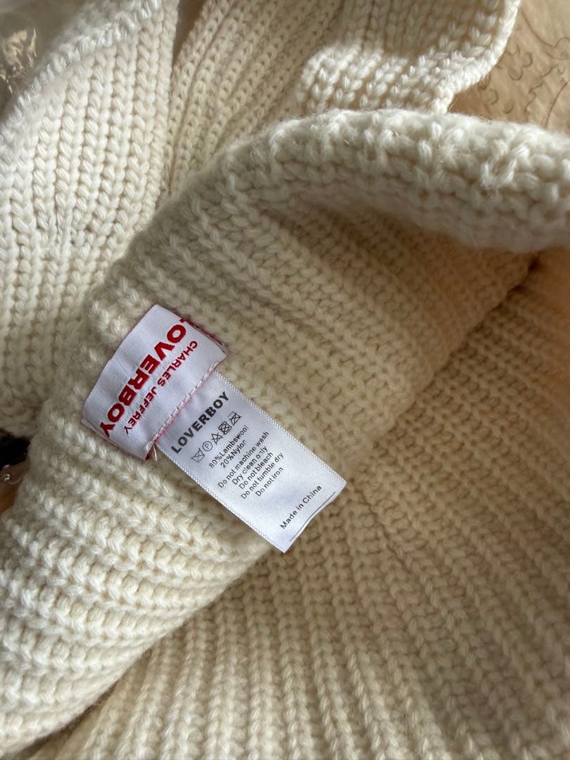 LOVERBOY ウサギ耳 ニット帽 ホワイト
