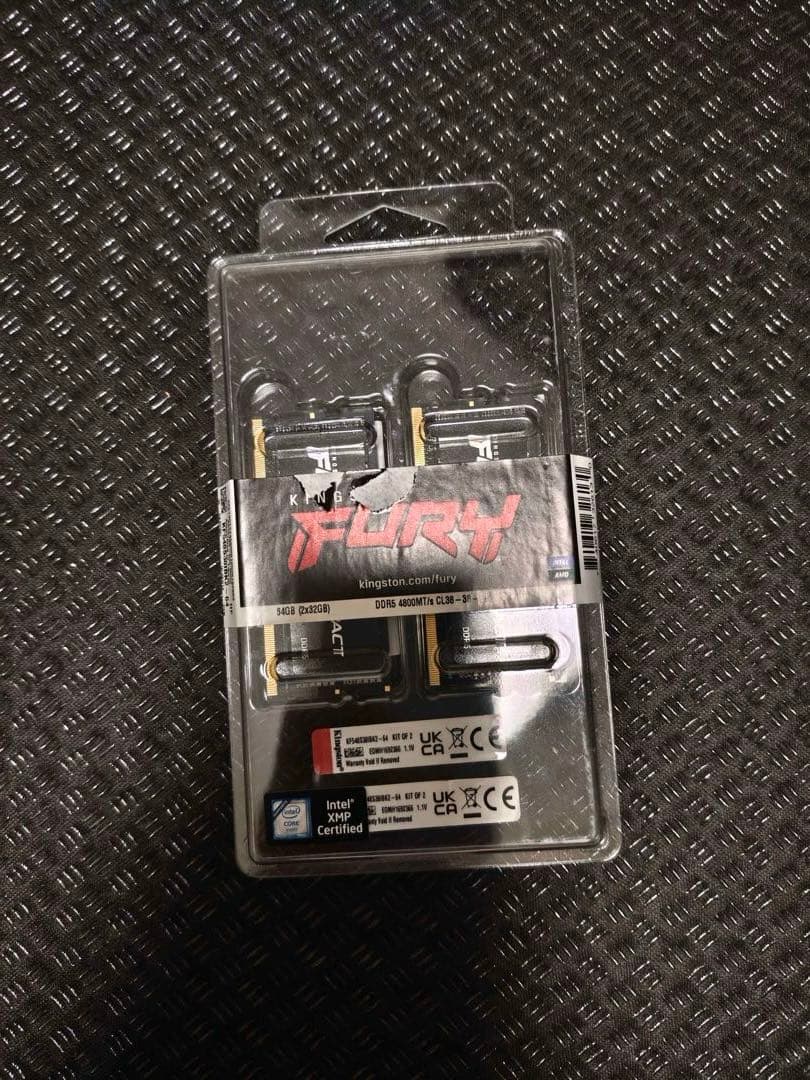 キングストン FURY DDR5 4800MHz メモリ32GB×2