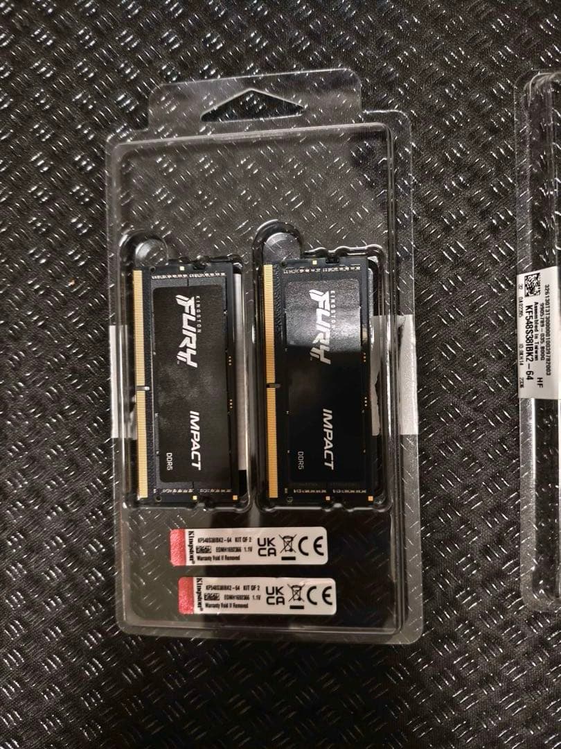 キングストン FURY DDR5 4800MHz メモリ32GB×2
