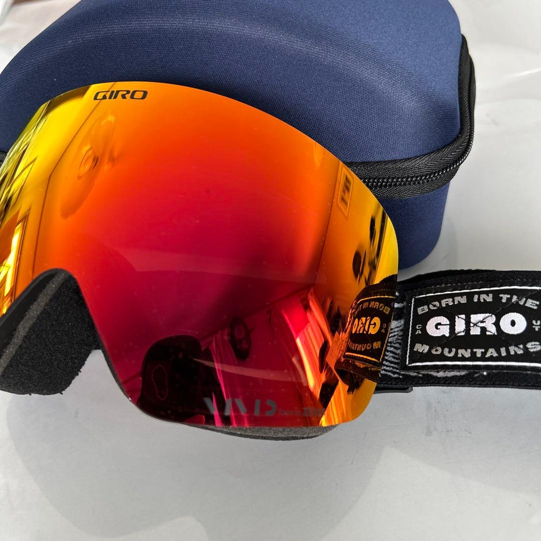GIROゴーグル（オレンジ系） 交換レンズ（紫系）、袋ケース