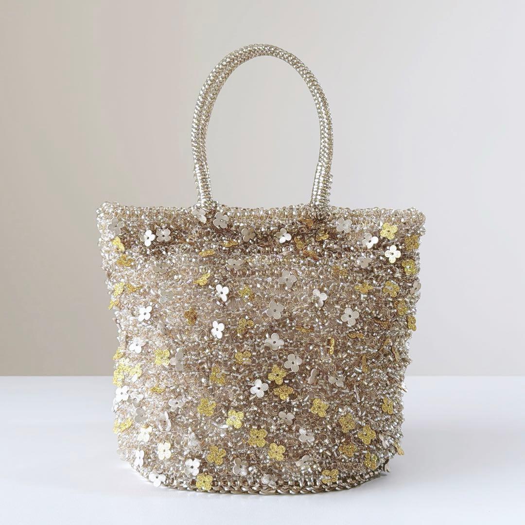 現行品　未使用　アンテプリマ　フィオリトゥーラ　バスケット　シルバーゴールド