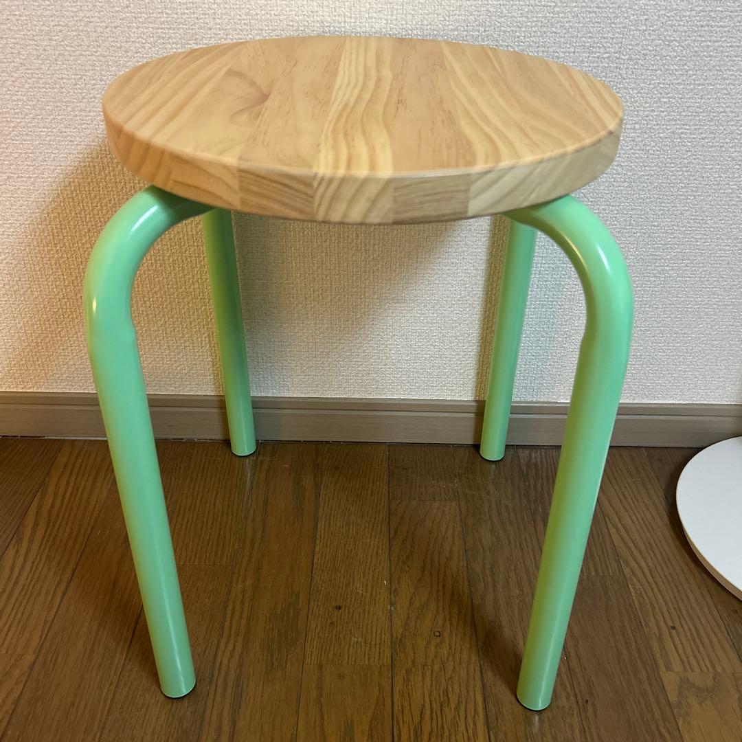 ドムステン　IKEA スツール　パステルグリーン　ミントグリーン　廃盤色　希少