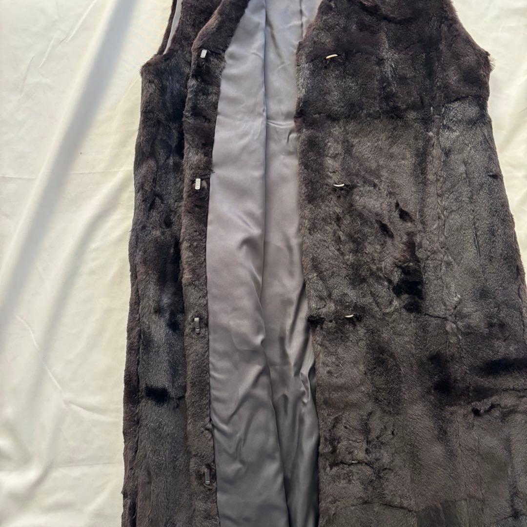 EMBA ロングファーベスト コリンスキー 黒 ゴールドボタン 毛皮