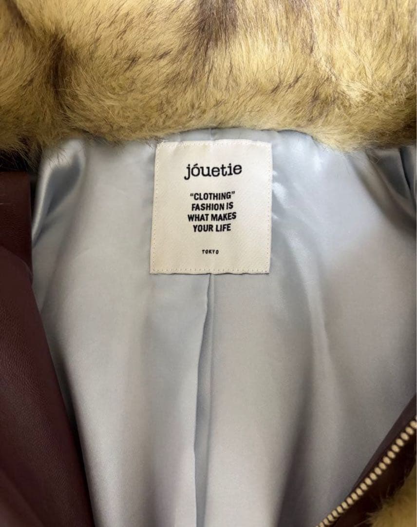 Haru　jouetie ベルトミドルファーコート