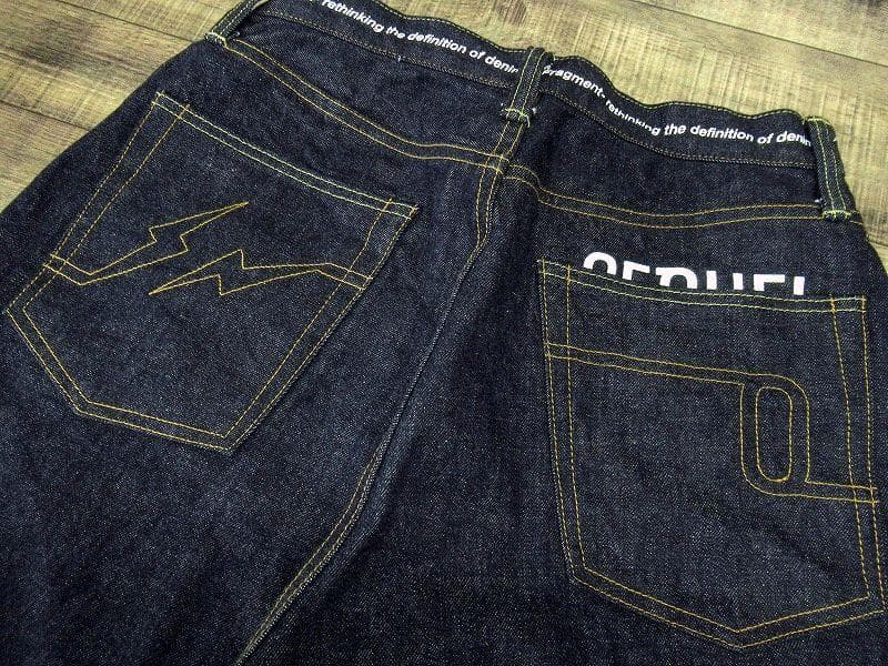 極美品 濃紺 シークエル フラグメントデザイン セルビッチ デニム パンツ S