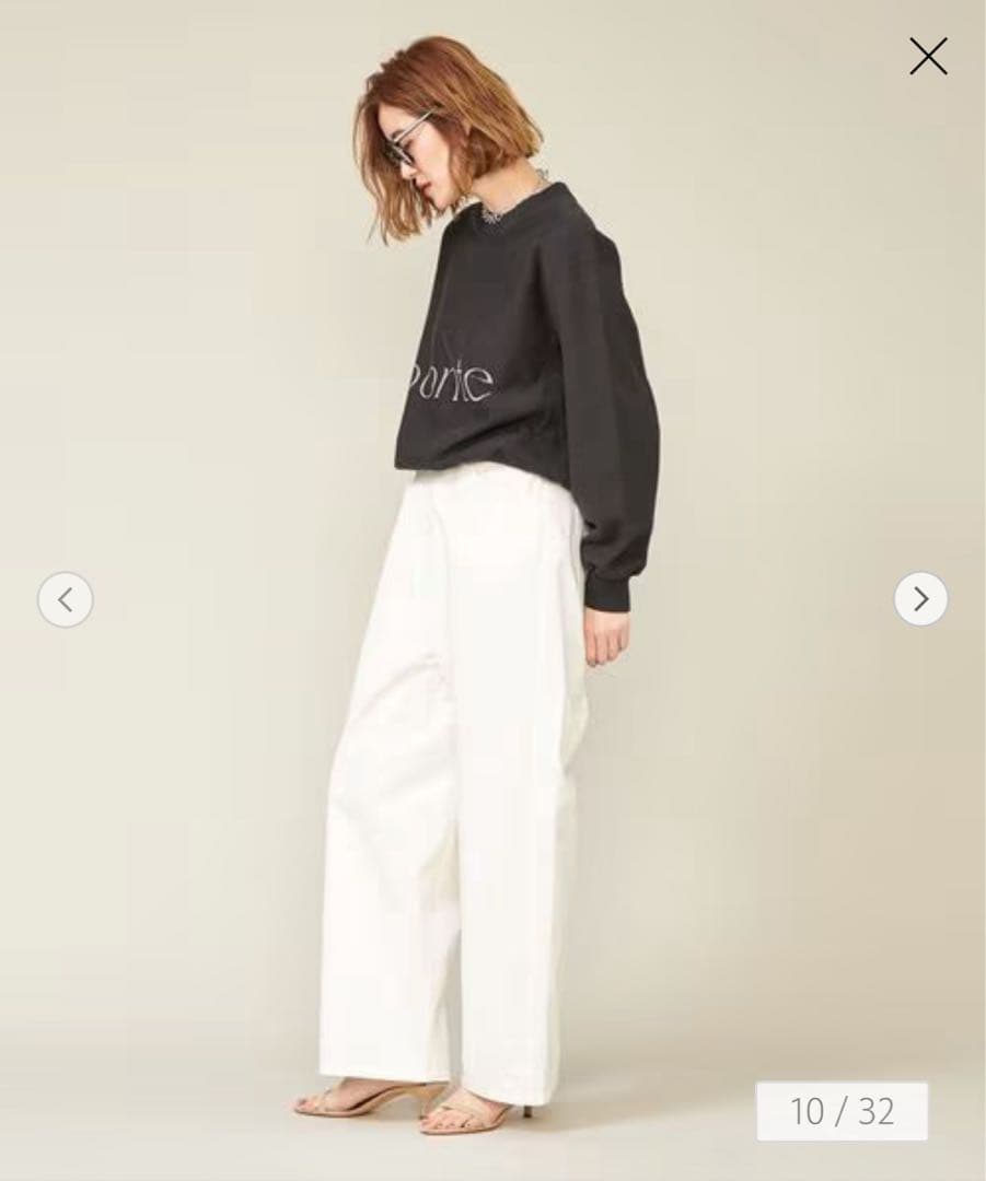 ＜conte＞ラップ チノ テーパードワイドパンツ　サイズ38 ／2回着用