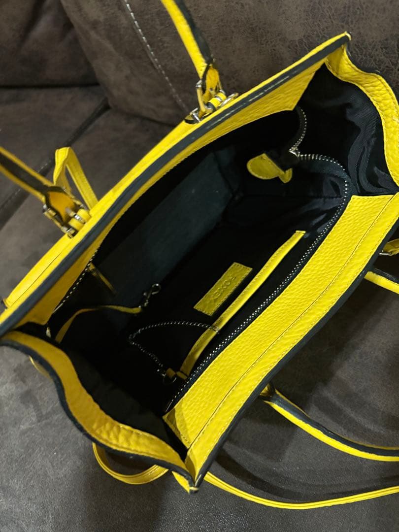 フォクシーＤＡＳＹＬＩＮＦＯＸＥＹ黄イエローハンドバッグショルダー34825