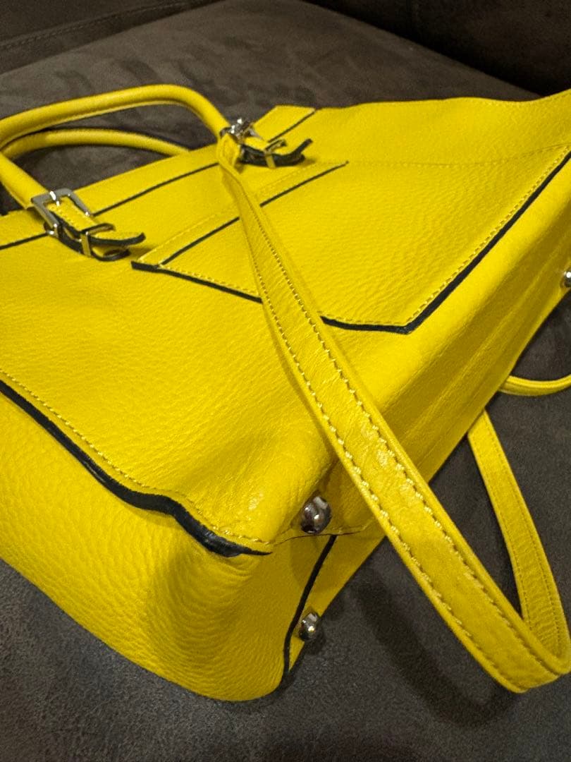 フォクシーＤＡＳＹＬＩＮＦＯＸＥＹ黄イエローハンドバッグショルダー34825