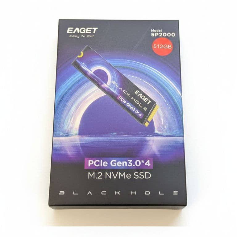 ヒートシンク付 EAGET M.2 NVMe SSD 512GB PCIe3.0