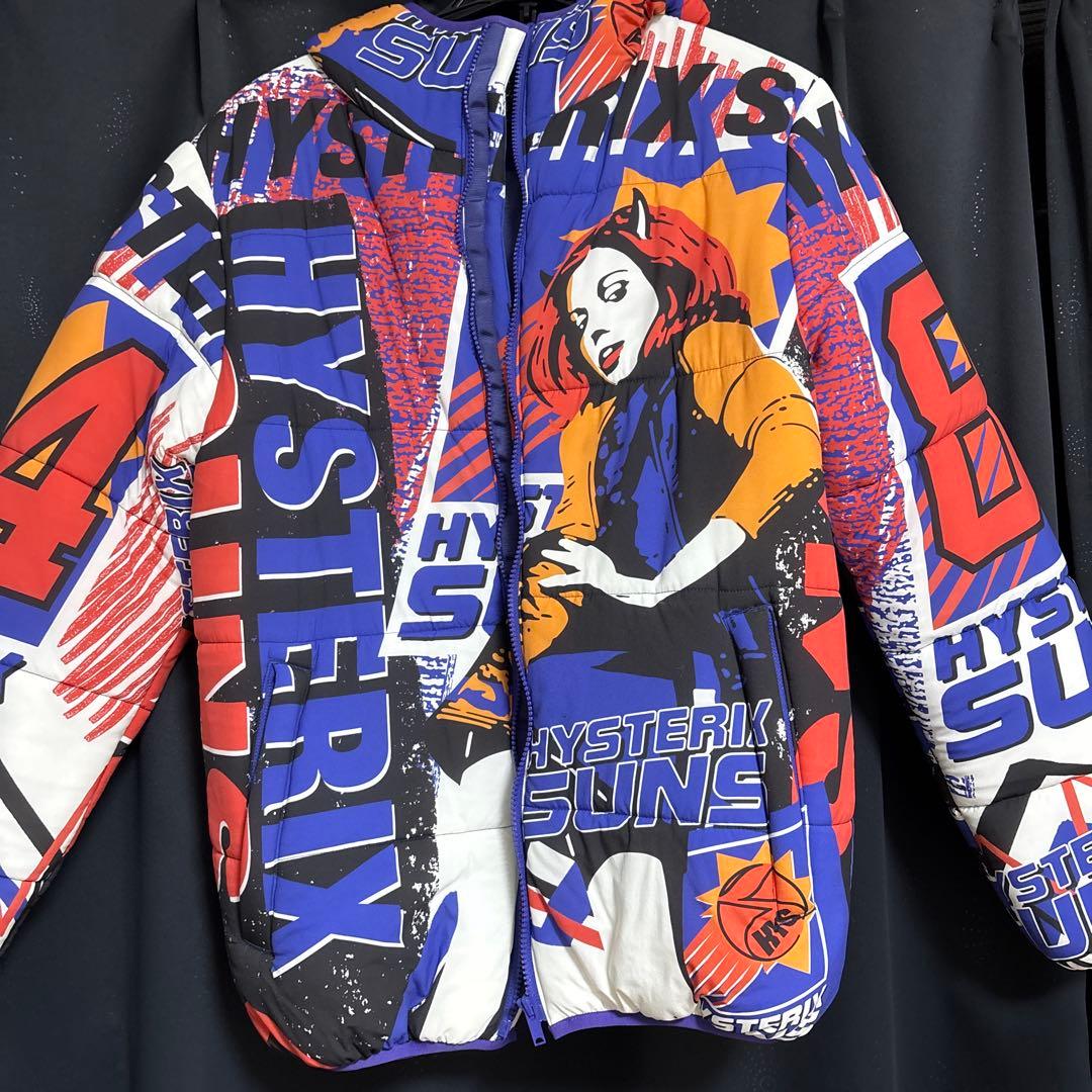 ヒステリックグラマー　アップリケフーデッドブルゾン（M）