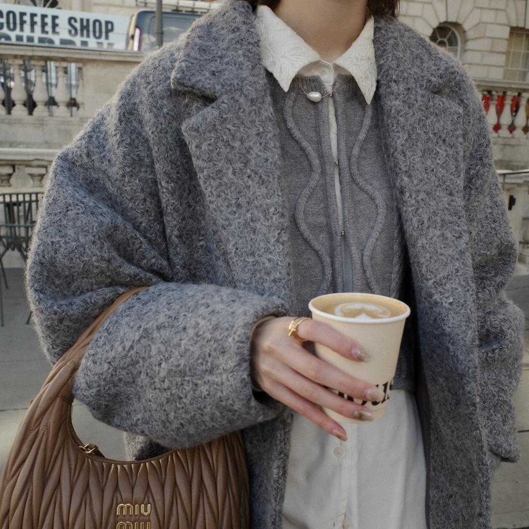 即日発送 新品 Eaphi SOFT WOOL TAILOR COAT gray