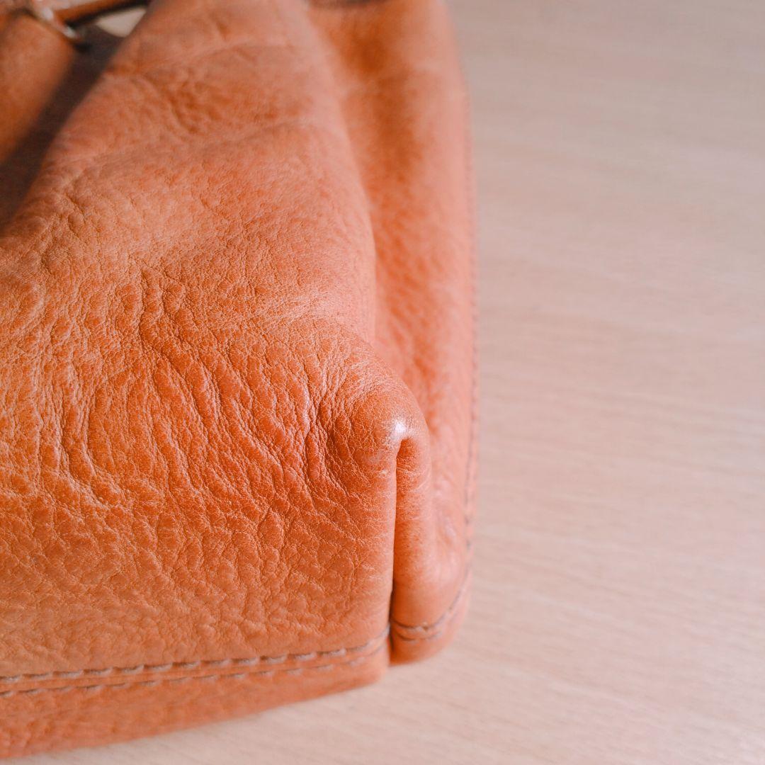 セール！！美品ゲンテン　レザー　ハンドバッグ　ブラウン