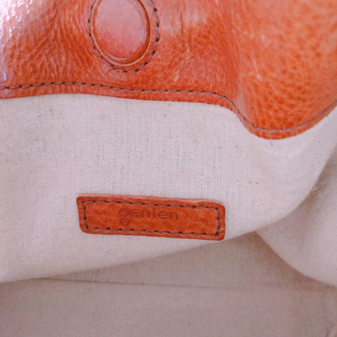 セール！！美品ゲンテン　レザー　ハンドバッグ　ブラウン