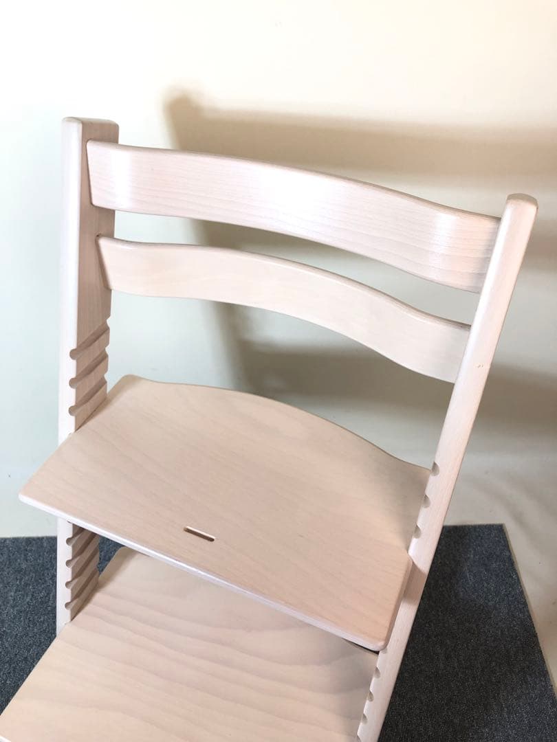 【組み立てたまま発送】美品! ストッケ トリップトラップ ホワイトウォッシュ