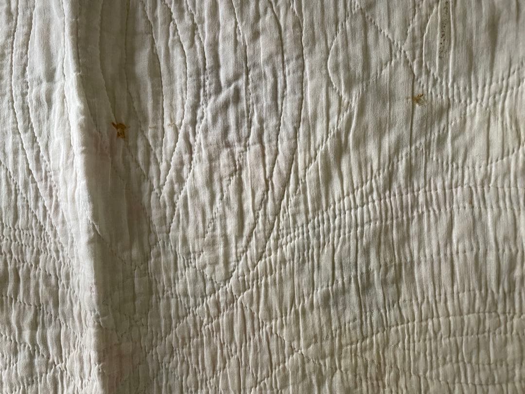 アンティークキルトビンテージ　パッチワークダブルウェディング　フィードサック