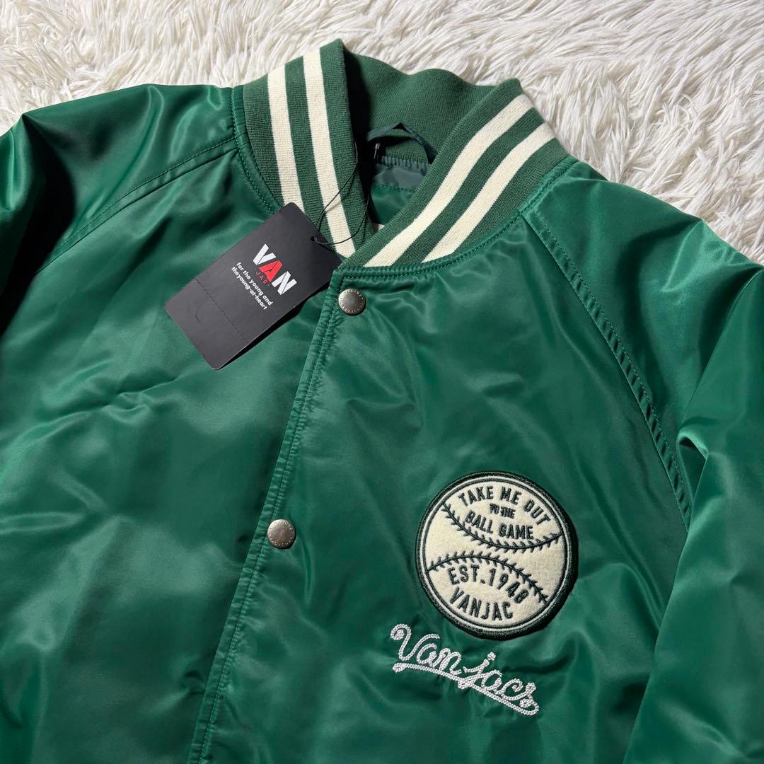 じ*！様 未使用/タグ付■VAN JACKET スタジャン　アーチロゴ　グリーン