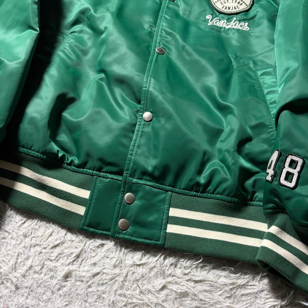 じ*！様 未使用/タグ付■VAN JACKET スタジャン　アーチロゴ　グリーン