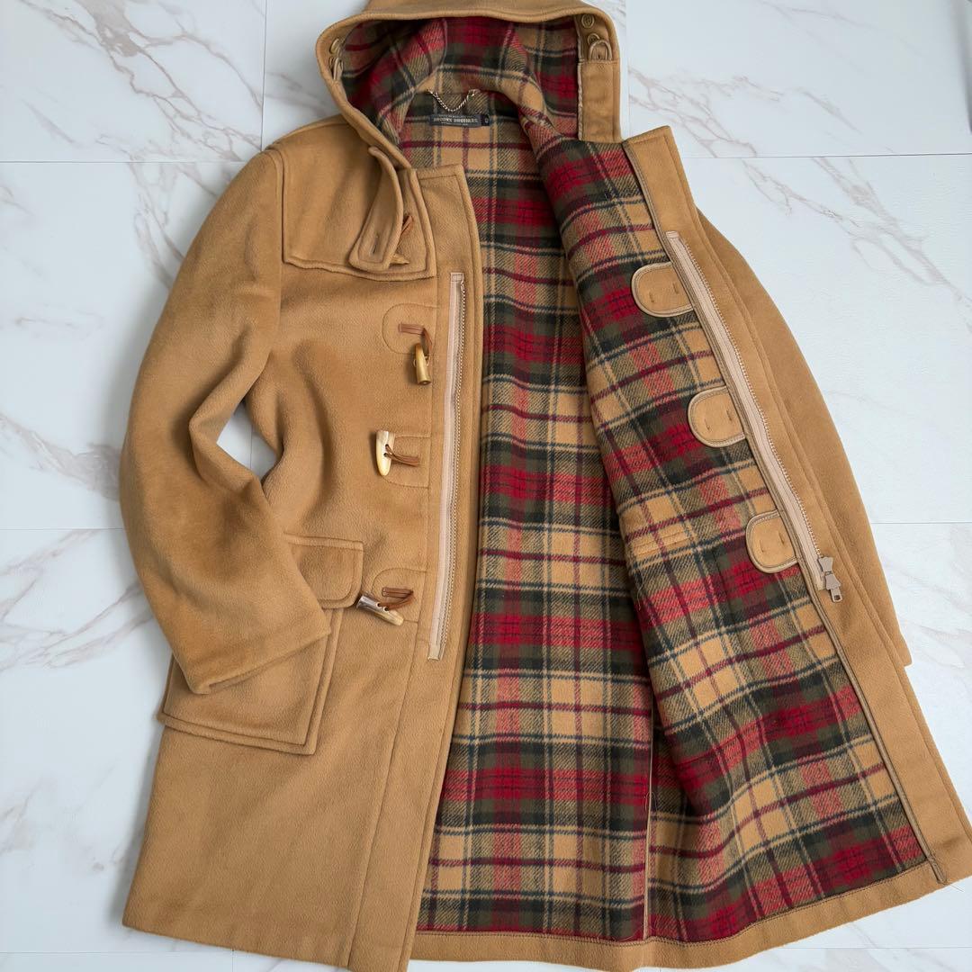 希少✨️英国製 ブルックスブラザーズ ダッフルコート キャメル チェック