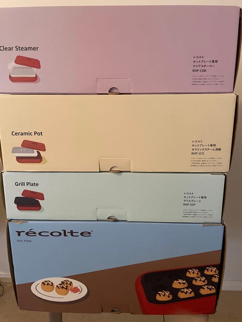 レコルト ホットプレート RHP-1(R) 赤　 別売付属品セット
