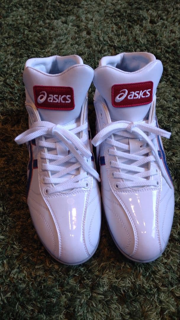 asics スパイクシューズ ホワイト/ブルー