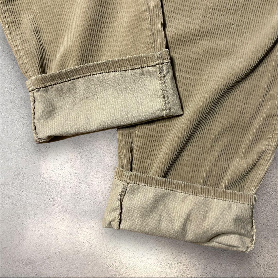 USA製90sラルフローレン太畝コーデュロイパンツW33スクエアタグアンドリュー