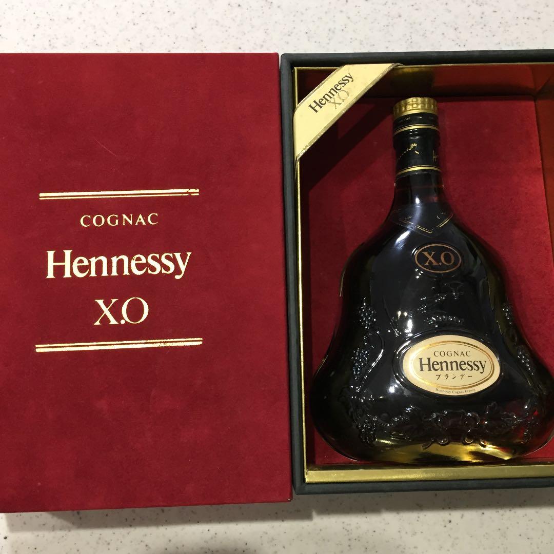 古酒 コニャック、ヘネシーブランデーXO、赤ベルベット箱