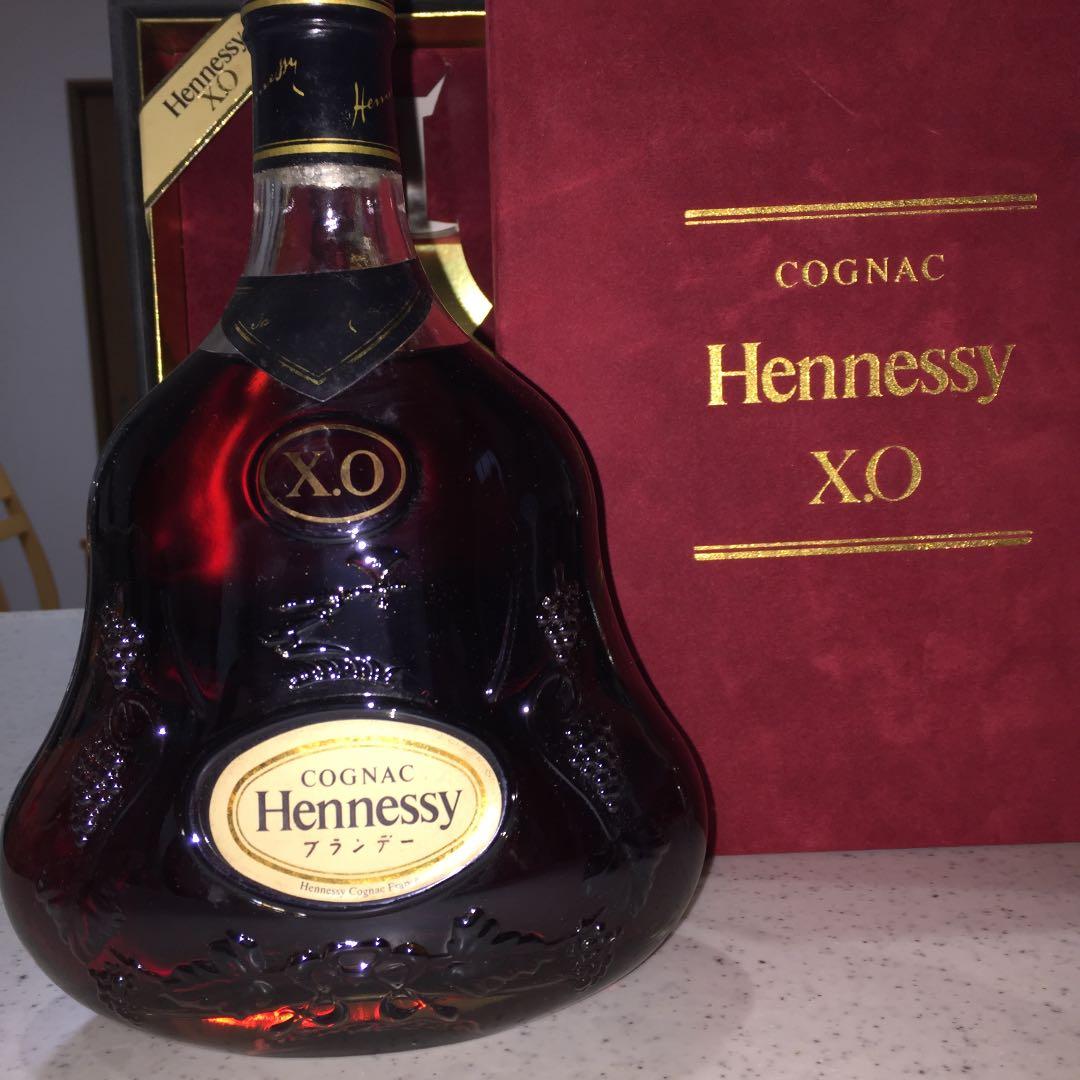 古酒 コニャック、ヘネシーブランデーXO、赤ベルベット箱