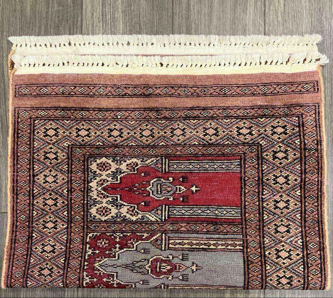 92x61cmヴィンテージ トライバルラグ手織り絨毯カシミリヤンアンテイーク絨毯